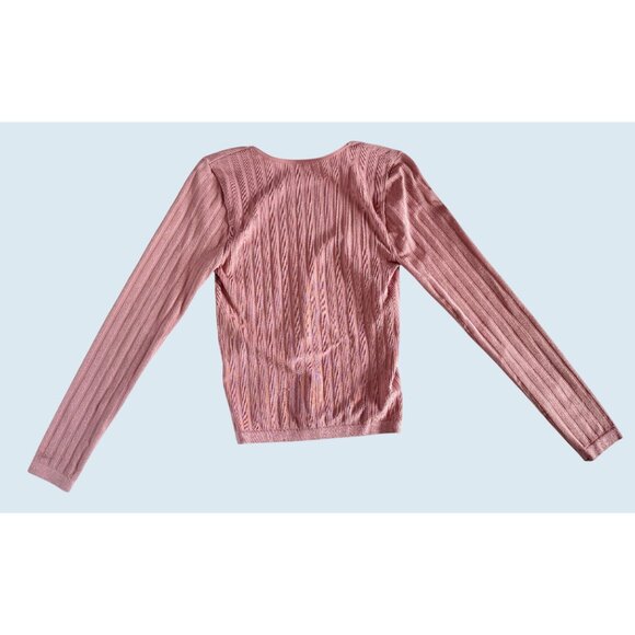 Intimately FREE PEOPLE Lucky You Muted Pink Scoop Neck Stretch Top Sz M - Picture 5 of 7